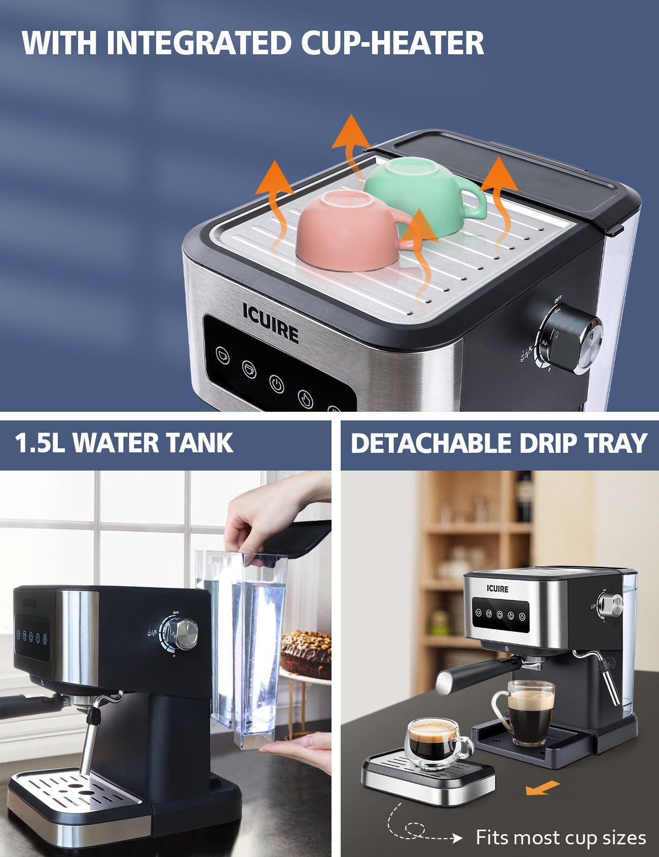 espresso machine with milk frother