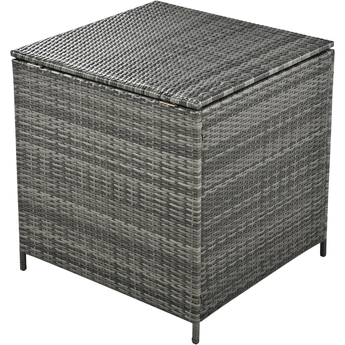 6-piece pe rattan sofa set with adjustable seat & storage box