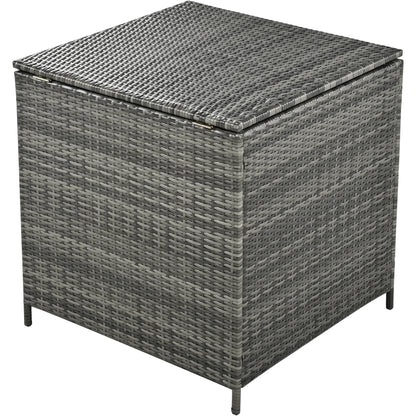 6-Piece PE Rattan Sofa Set with Adjustable Seat & Storage Box