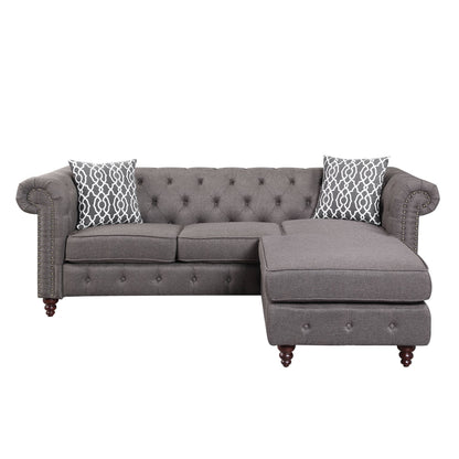 ACME Waldina Reversible Sectional Sofa, Brown