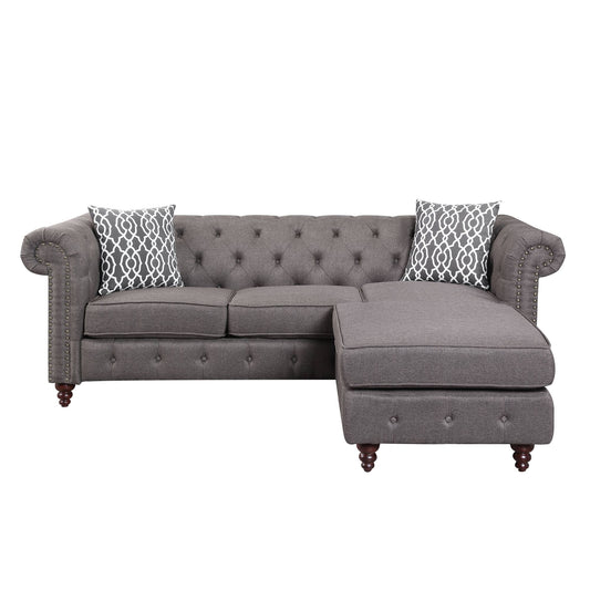 ACME Waldina Reversible Sectional Sofa, Brown