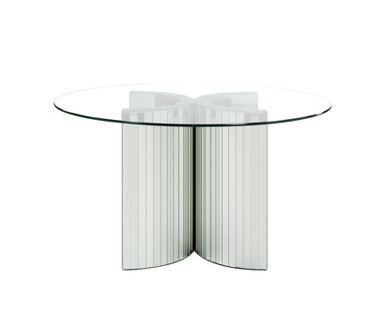 ACME Noralie DINING TABLE Mirrored & Faux Diamonds
