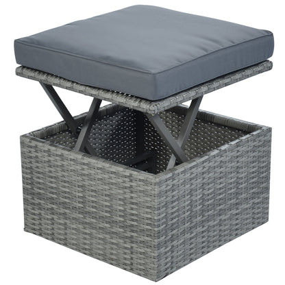 Daybed/Sunbed with Retractable Canopy Set