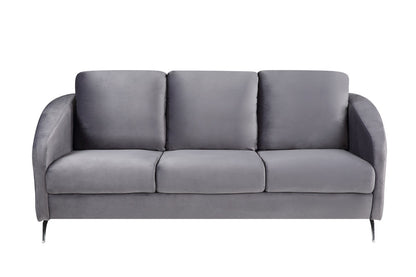 Sofia Velvet Sofa Set, Grey