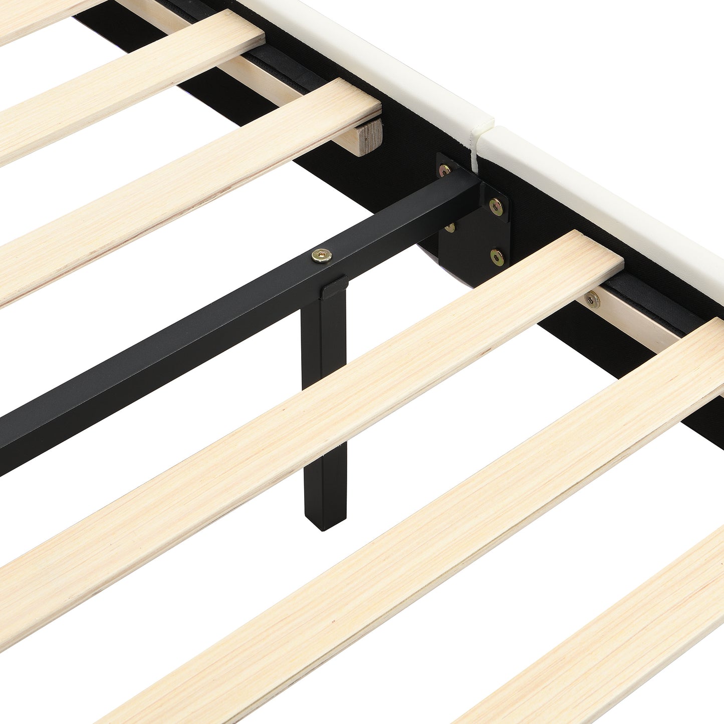 floating bed frame with led lights and usb charging #3
