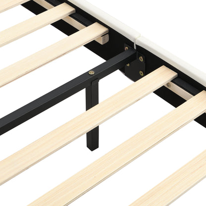 Floating Bed Frame with LED Lights and USB Charging #3