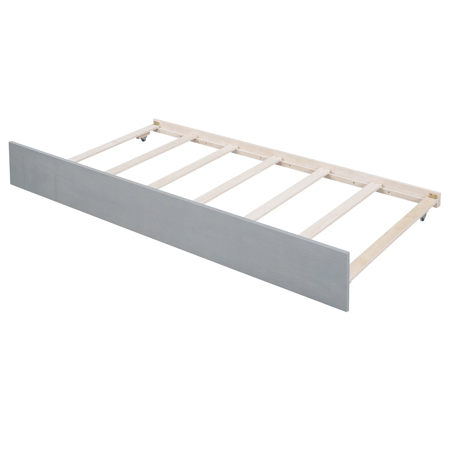 wood canopy bed with trundle