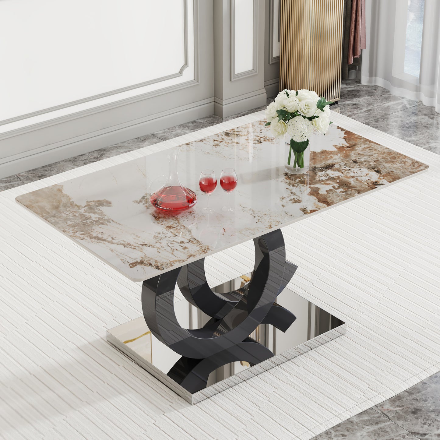 oc shaped dining table