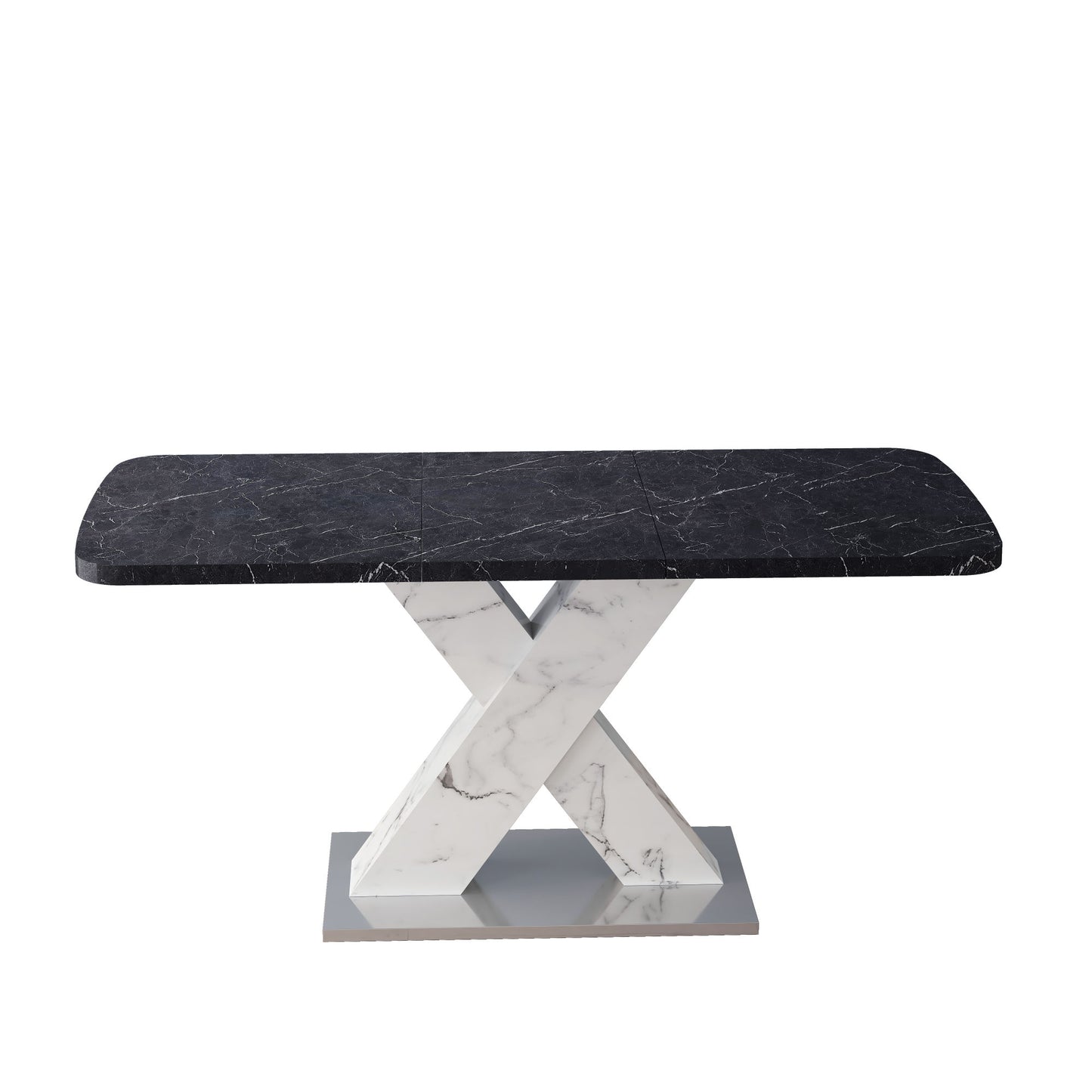 lux extendable marble square dining table