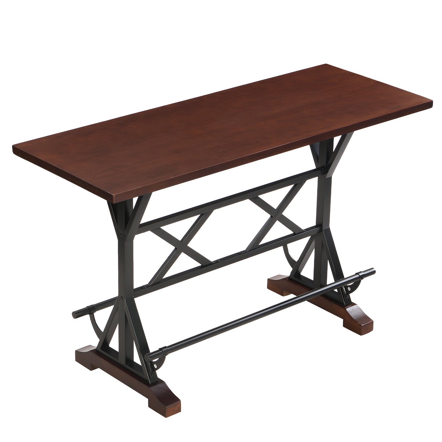5-piece dining table set, 59" wooden