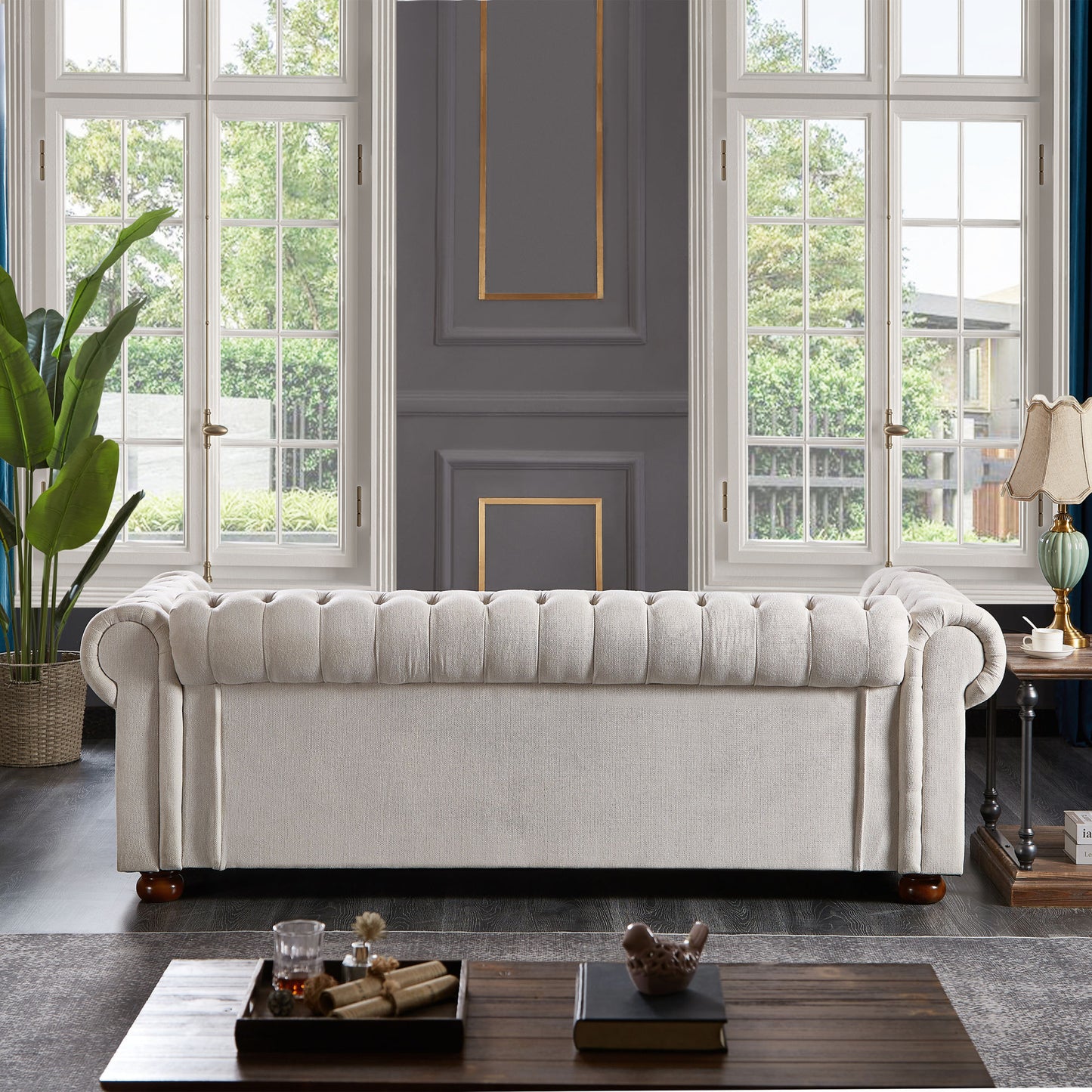 zara chesterfield sofa beige