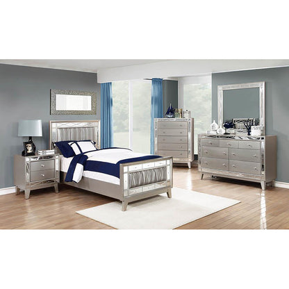 Milan Metallic Twin Mercury Bed