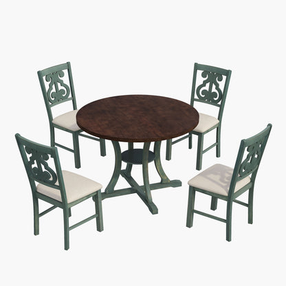 5-Piece Round Dining Table Set
