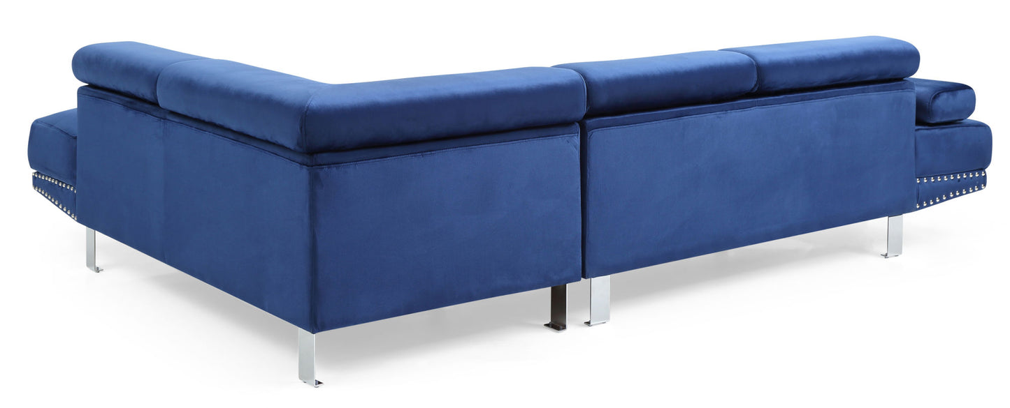 derek sectional , navy blue