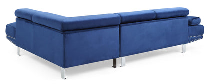 Derek Sectional , Navy Blue