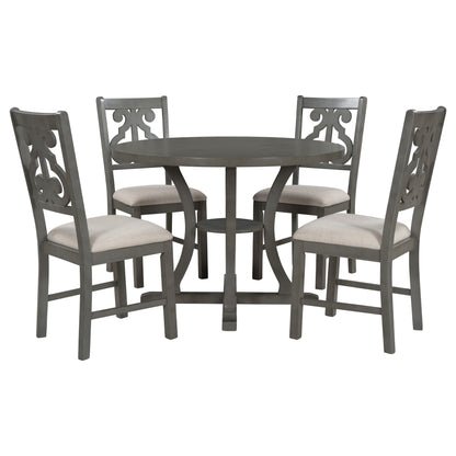 5-Piece Round Dining Table Set