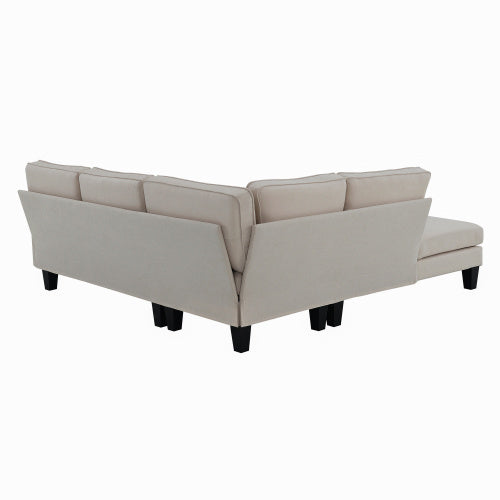 terry 5-seat couch set with chaise with 3 pillows