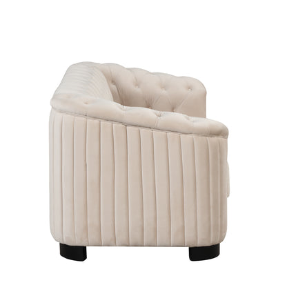 Mid Century Velvet Upholstered Sofa