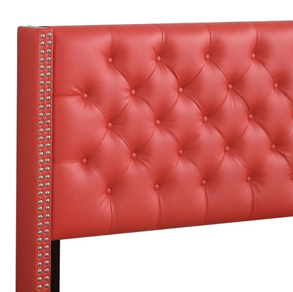 Julie Upholstered Bed , Red