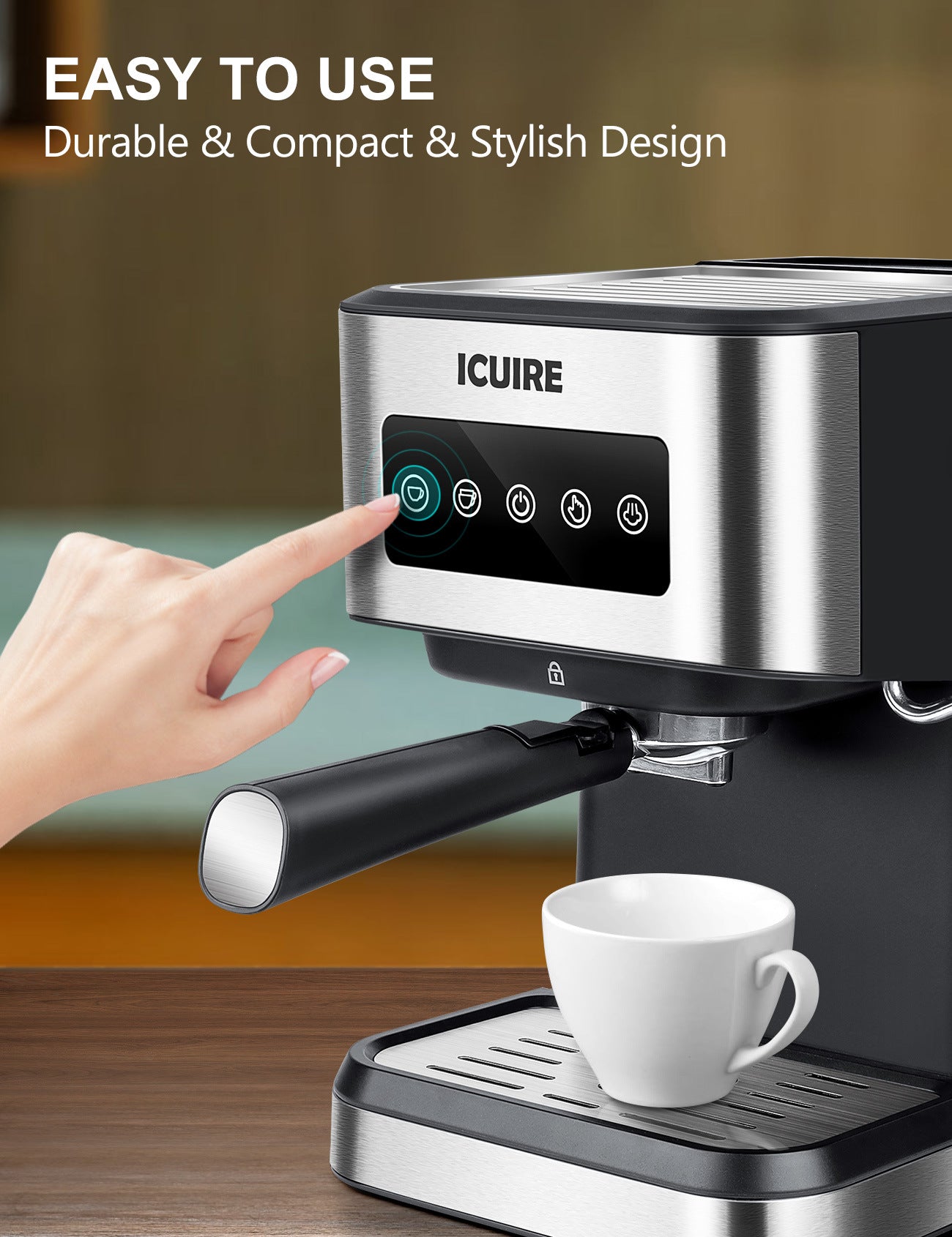 espresso machine with milk frother