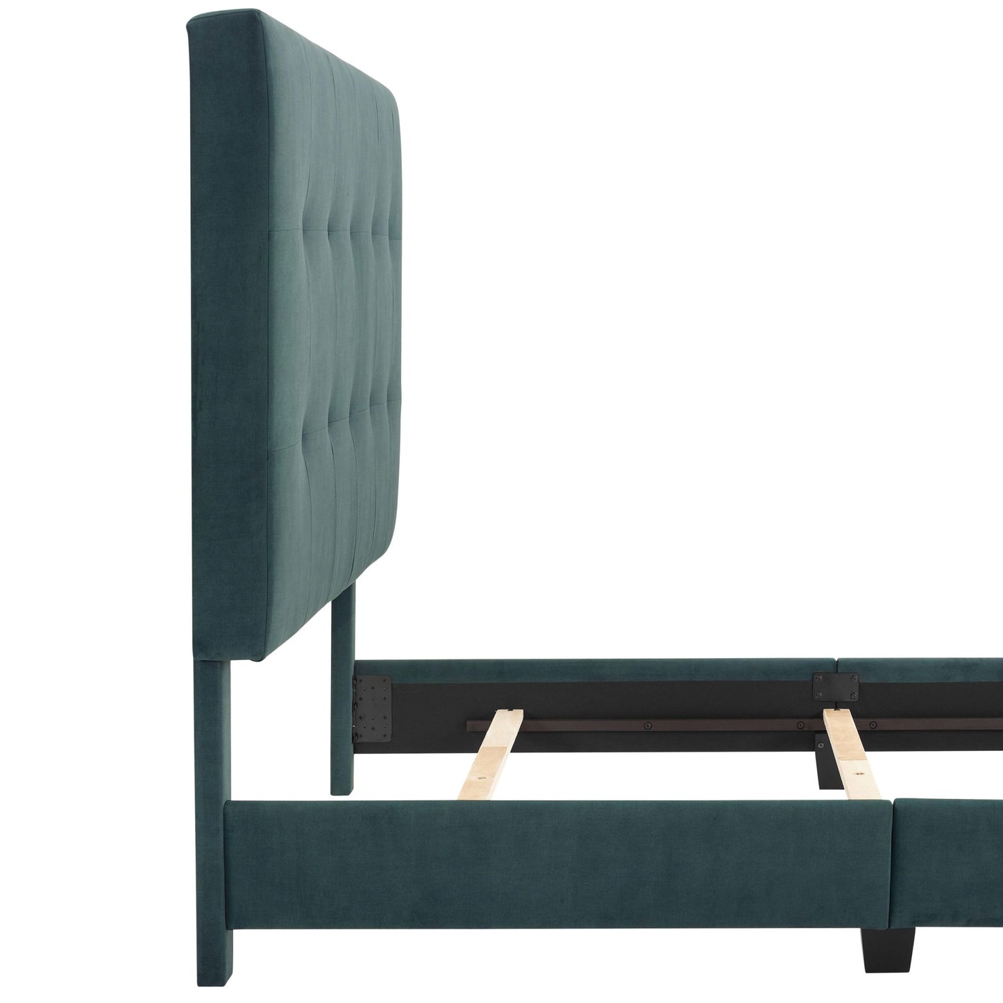 bridgevine home queen size green velvet tufted upholstered platform bed