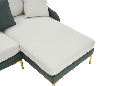 Holly Comfy Sectional, Cyan+white