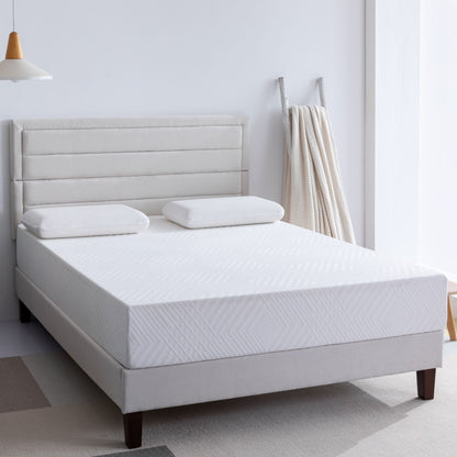 King 10 inch Gel Memory Foam Mattress for a Cool Sleep, Bed in a Box, Green Tea Infused, CertiPUR-US Certified, Made in USA