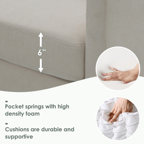 terry 5-seat couch set with chaise with 3 pillows