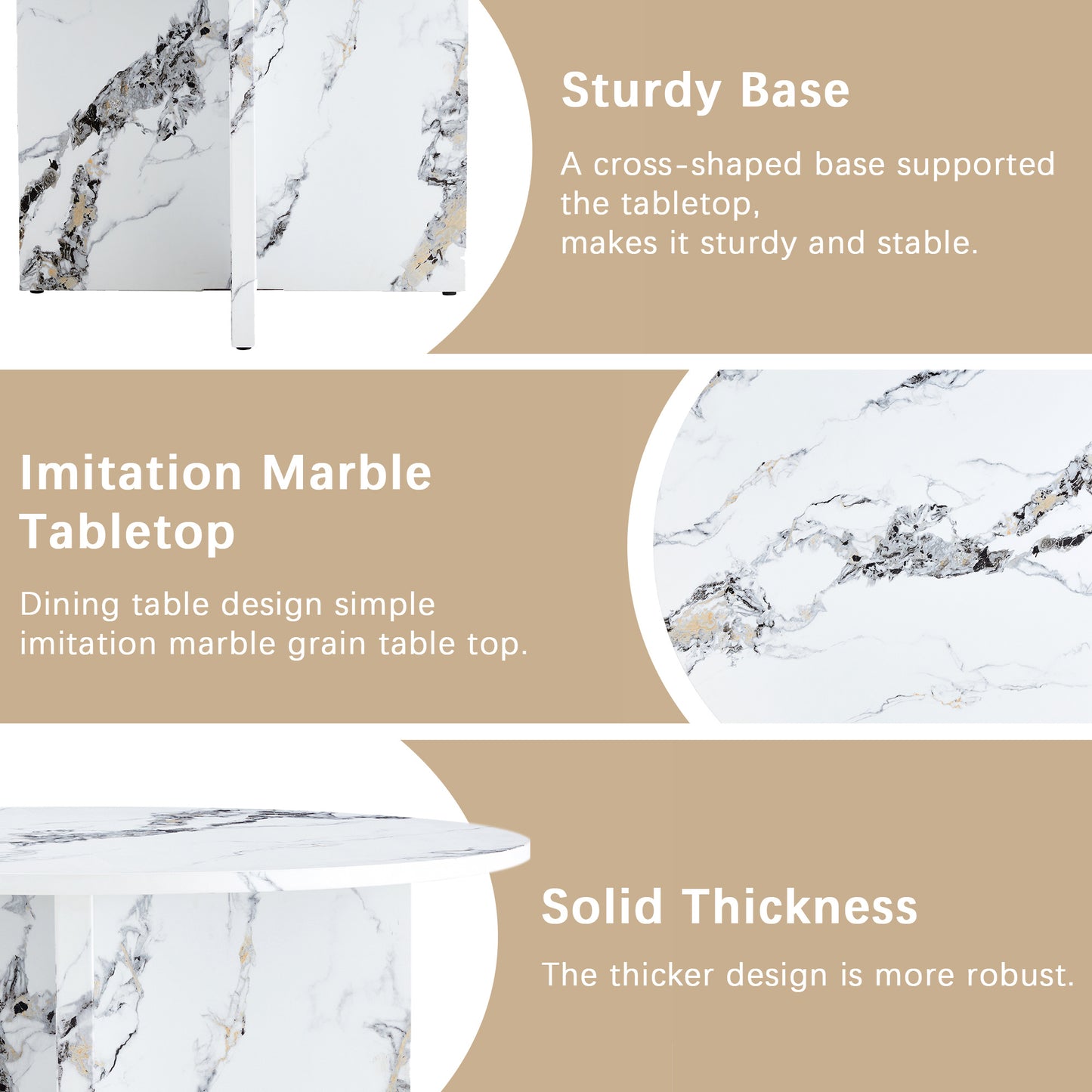 faux marble round dining table