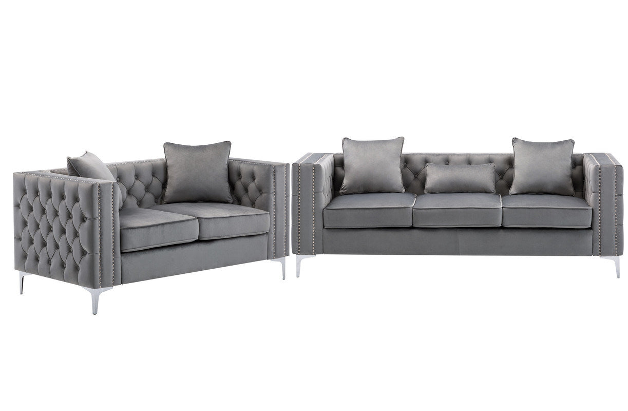 lorreto velvet sofa set