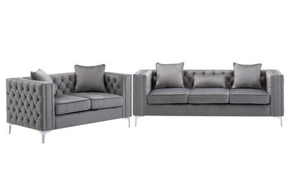 Lorreto Velvet Sofa Set