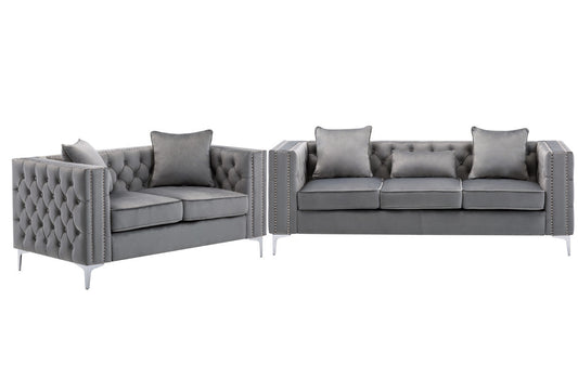 Lorreto Velvet Sofa Set