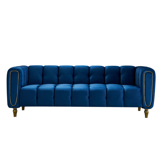 Dani Modern Velvet Sofa, Blue