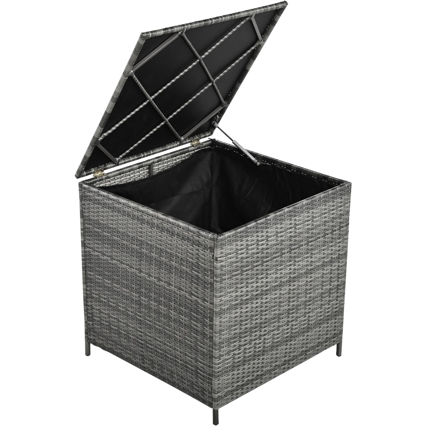 6-piece pe rattan sofa set with adjustable seat & storage box