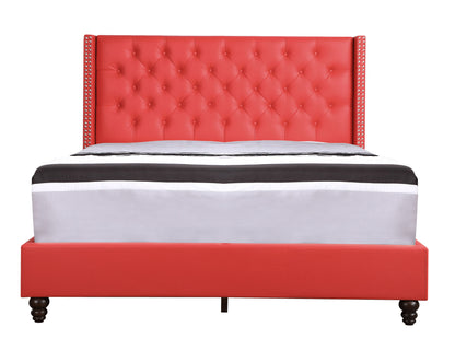 Julie Upholstered Bed , Red