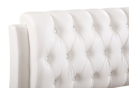 Marilla Upholstered  Bed, White