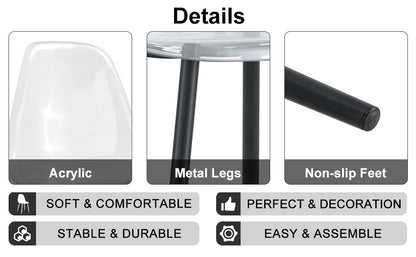 6-Piece Dining Set- Transparent Tempered Glass