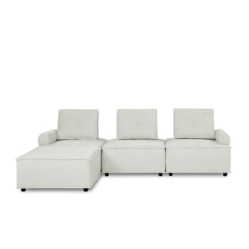 chenille l-shape modular sectional sofa