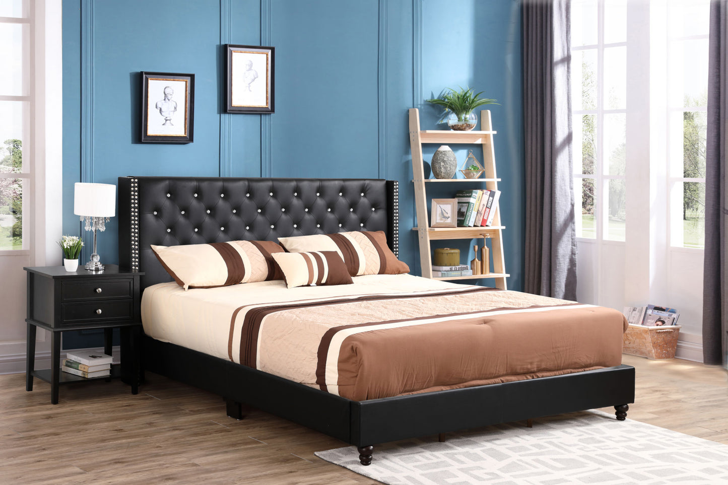 julie king upholstered bed
