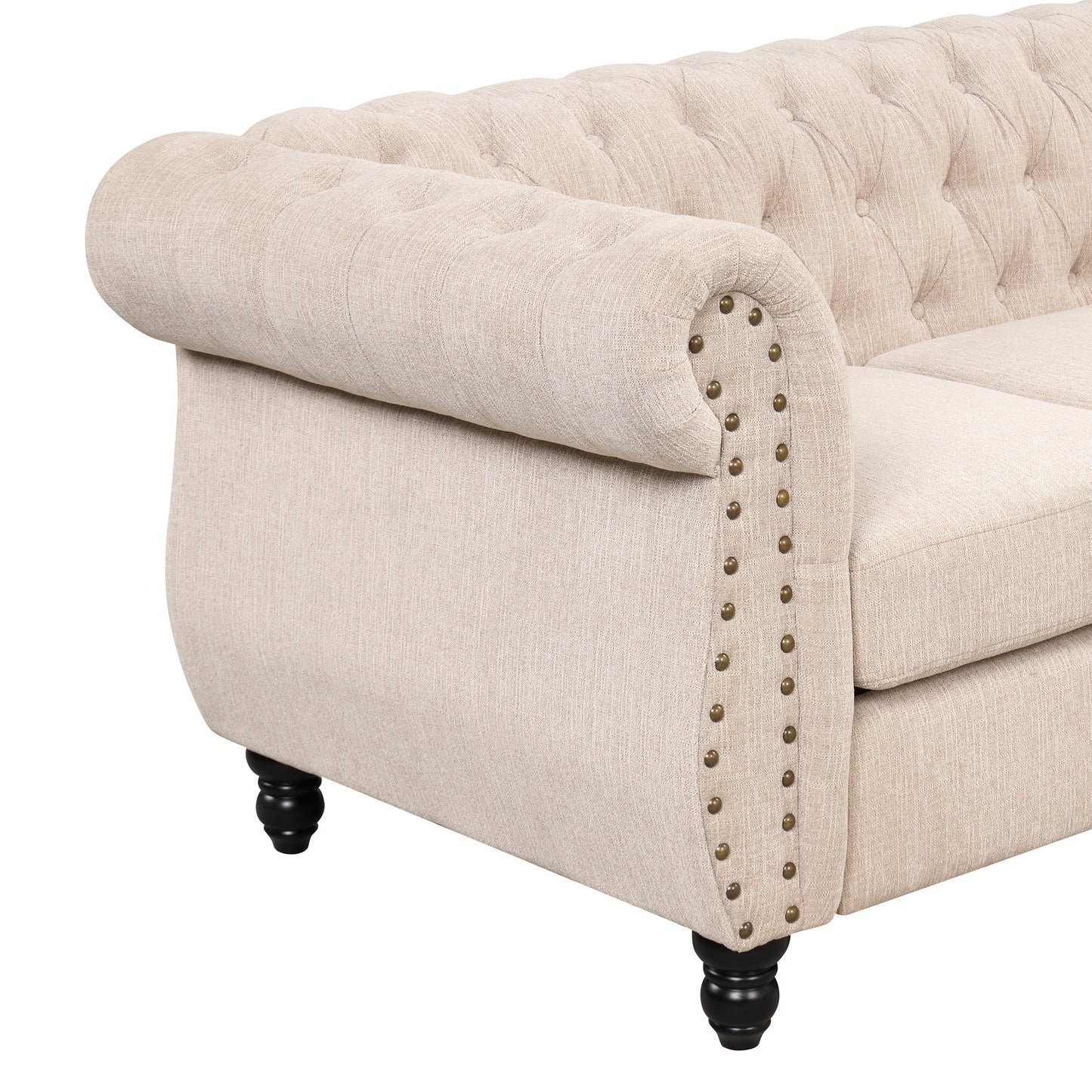 modern chesterfield 3-piece sofa set