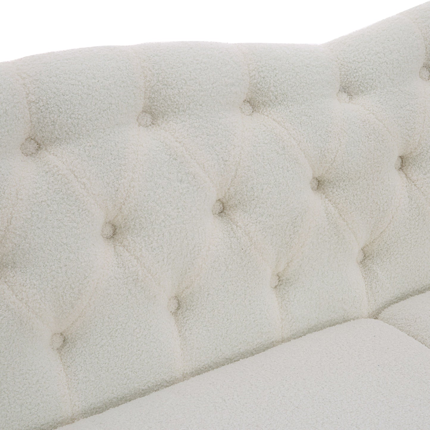 carla upholstered sofa ,white.
