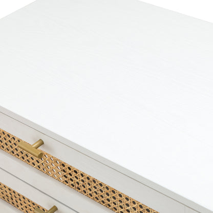 Tknow 6 Drawer 54"W Double Dresser-WHITE