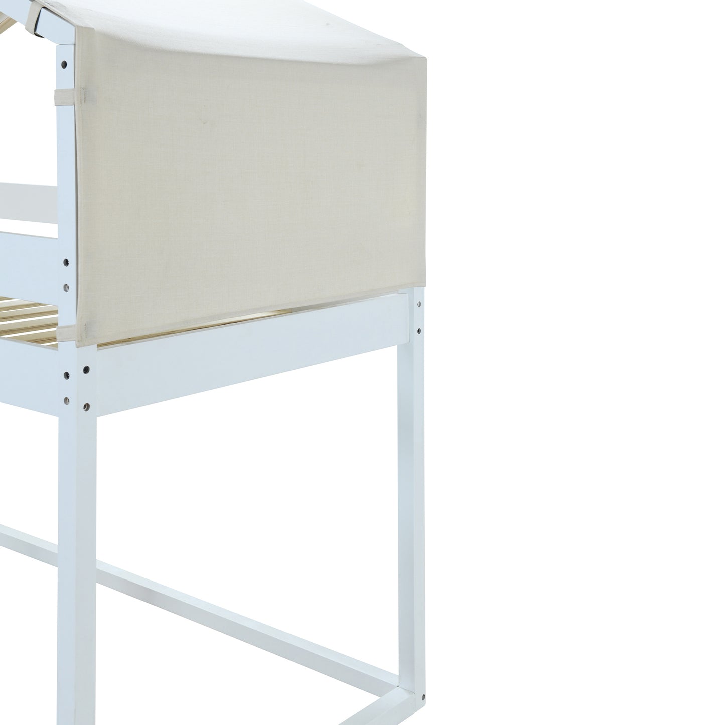 twin over twin bunk bed wood bed with tent