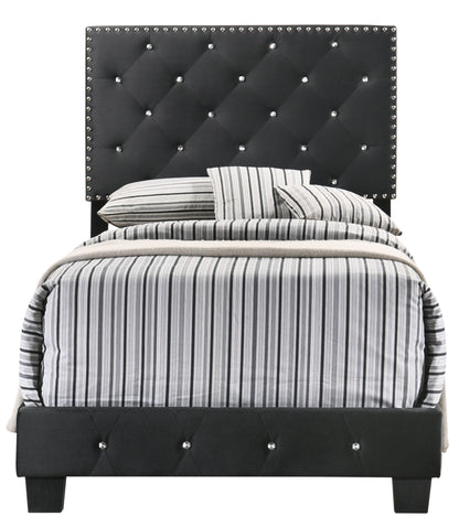 Suffolk Twin Bed , BLACK