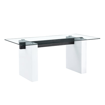 Danny Rectangular Glass Table