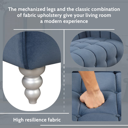 Zuli 3-Piece Sofa Set, Blue