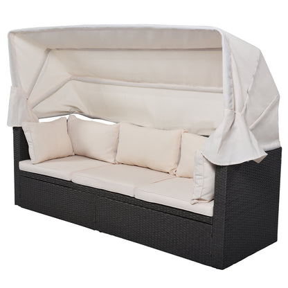 Betty Rectangle Daybed with Retractable Canopy