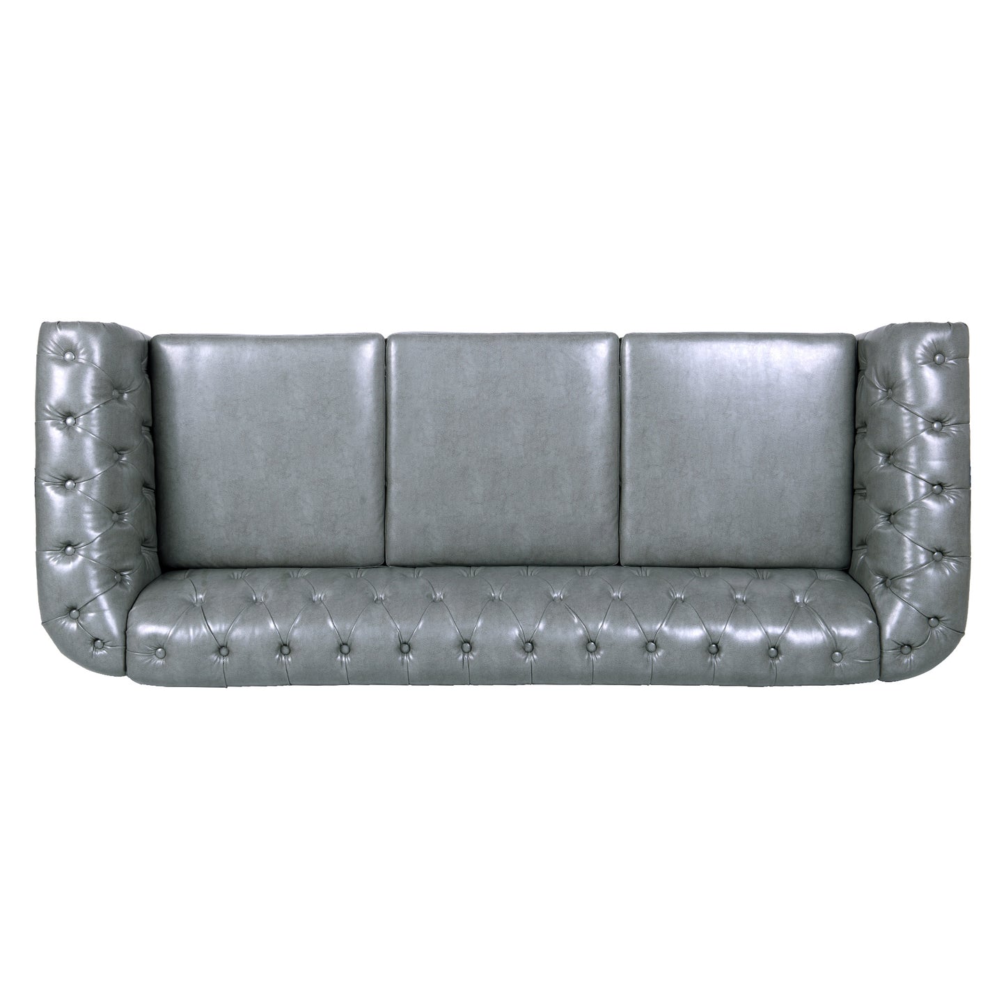 84.65" rolled arm chesterfield 3 seater sofa.