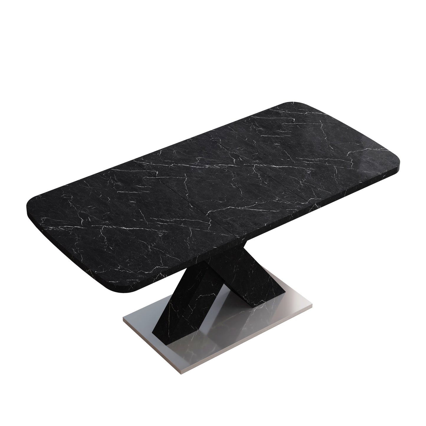 lux extendable marble square dining table
