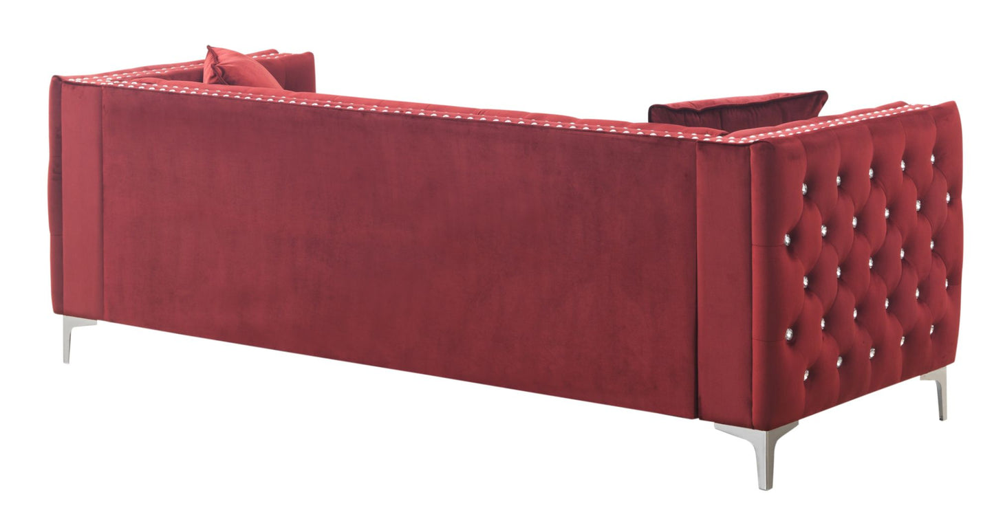 paige sofa set, burgundy
